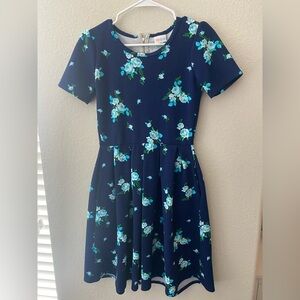 Lularoe blue floral dresss